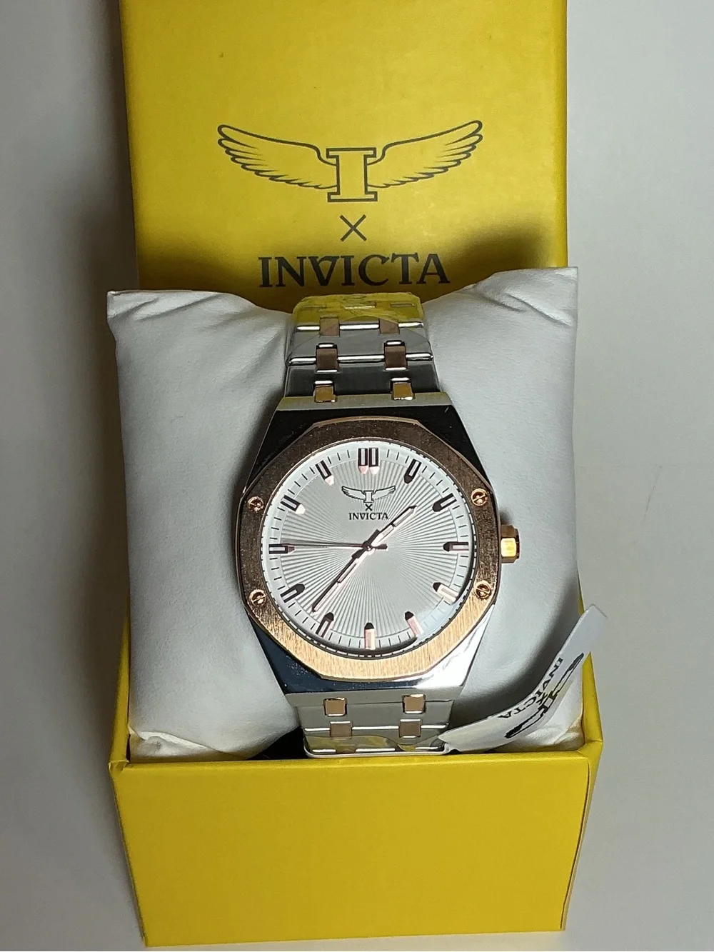 Invicta Men’s Two-Tone Silver and Rose Gold Bracelet Watch